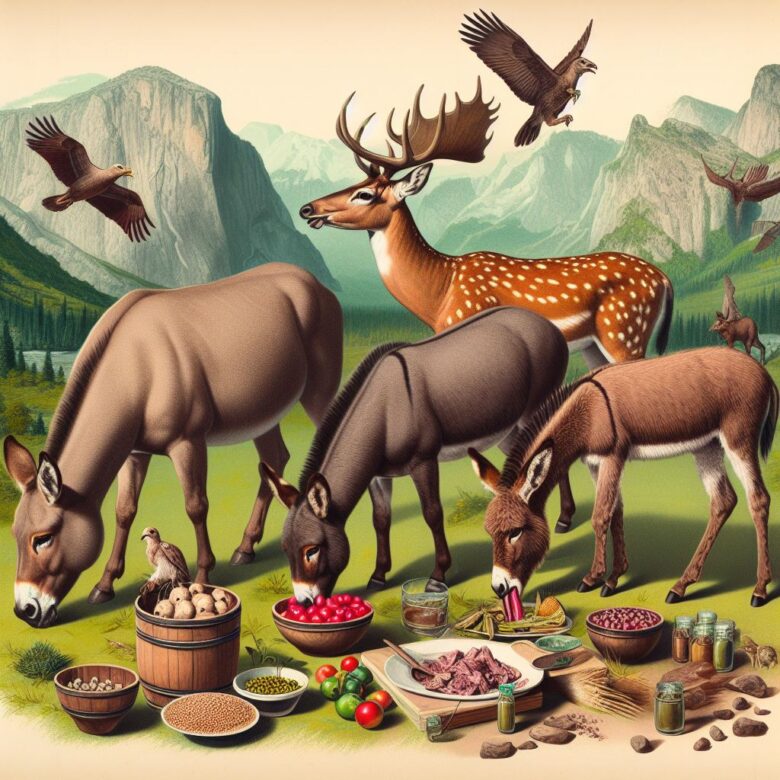 Nature's Diners Comparing Deer, Horse, and Donkey Diets